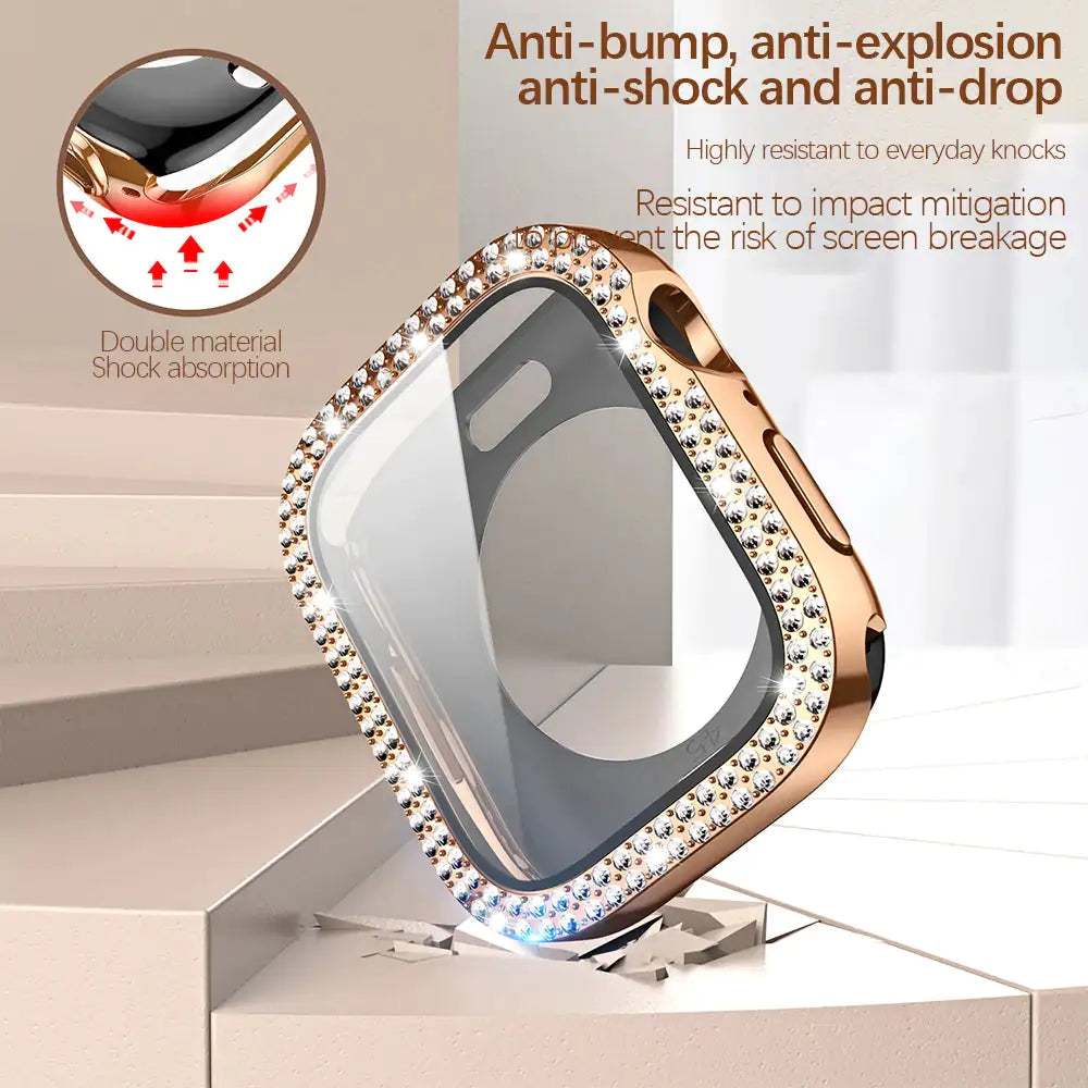 Bling Glass + Cover for Apple Watch Case